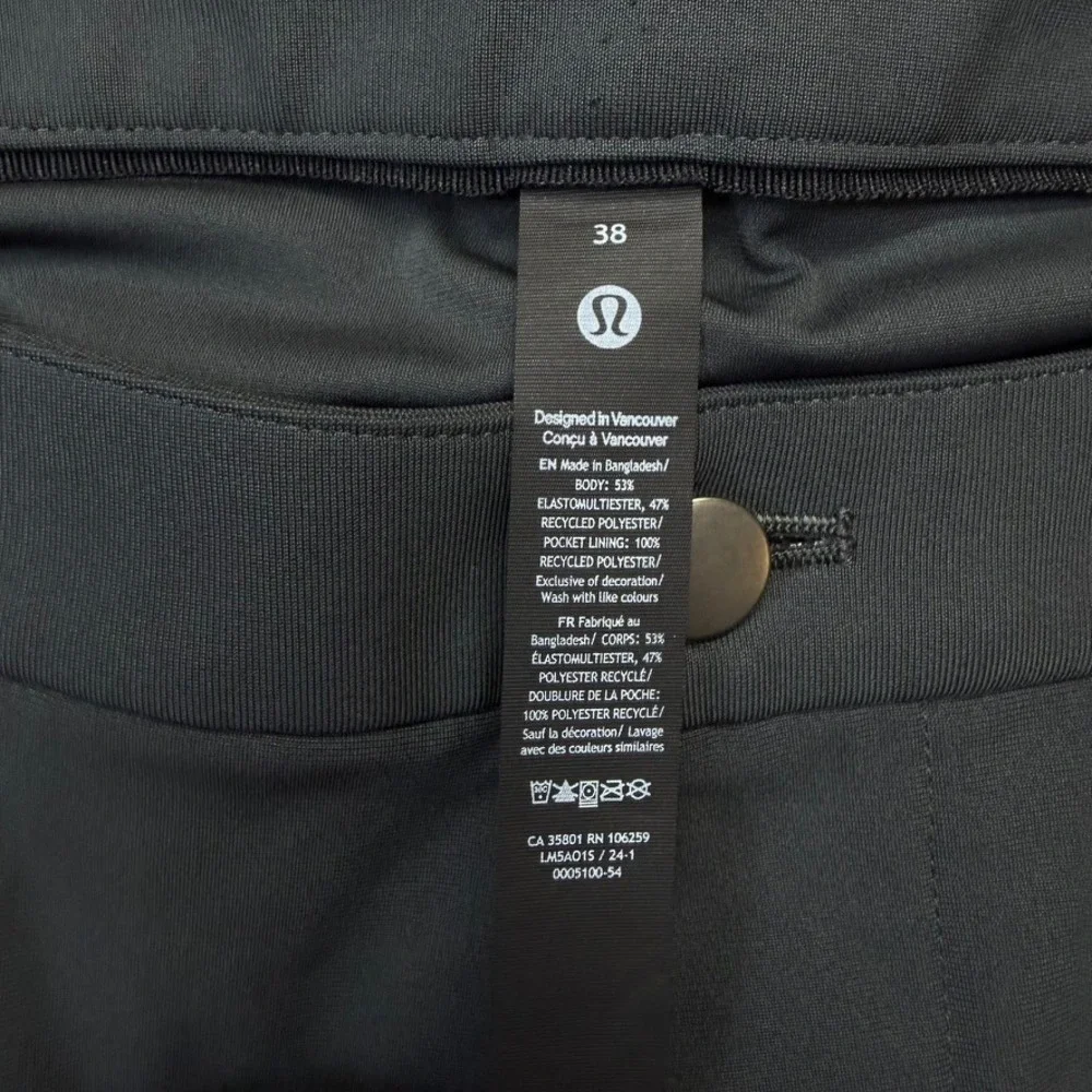 Lululemon Commission Pant‎ Mens 38x29 Grey Warpstreme Classic Fit Chino Trousers